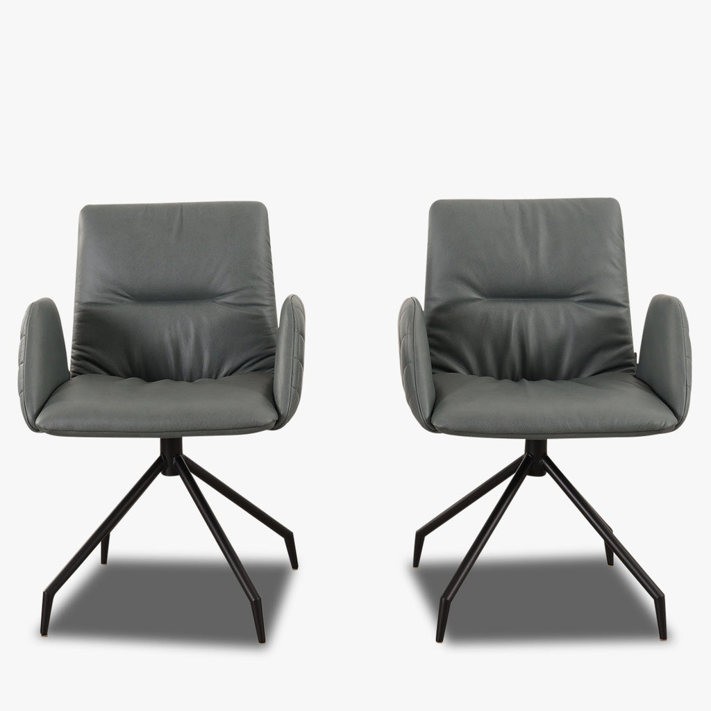 11004 Stuhl LOTTA in Leder Z79 - blue graphite - Stuhl Leder