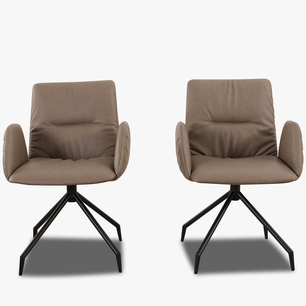 11004 Stuhl LOTTA in Leder Z79 - mushroom - Stuhl Leder