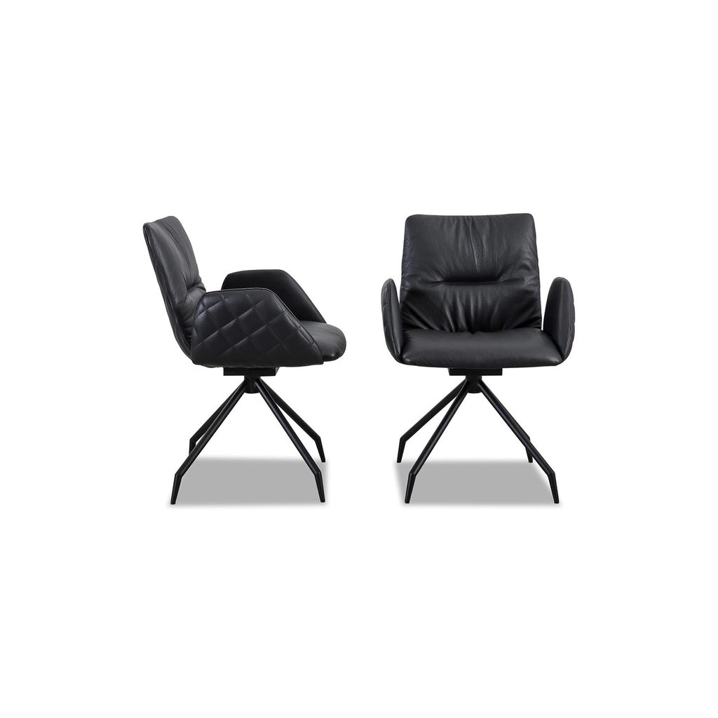 11004 Stuhl LOTTA Leder Z73 nachtschwarz - Stuhl Leder