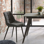 2er Set Stuhl ADAM in Stoff graphite - Sitzdesign