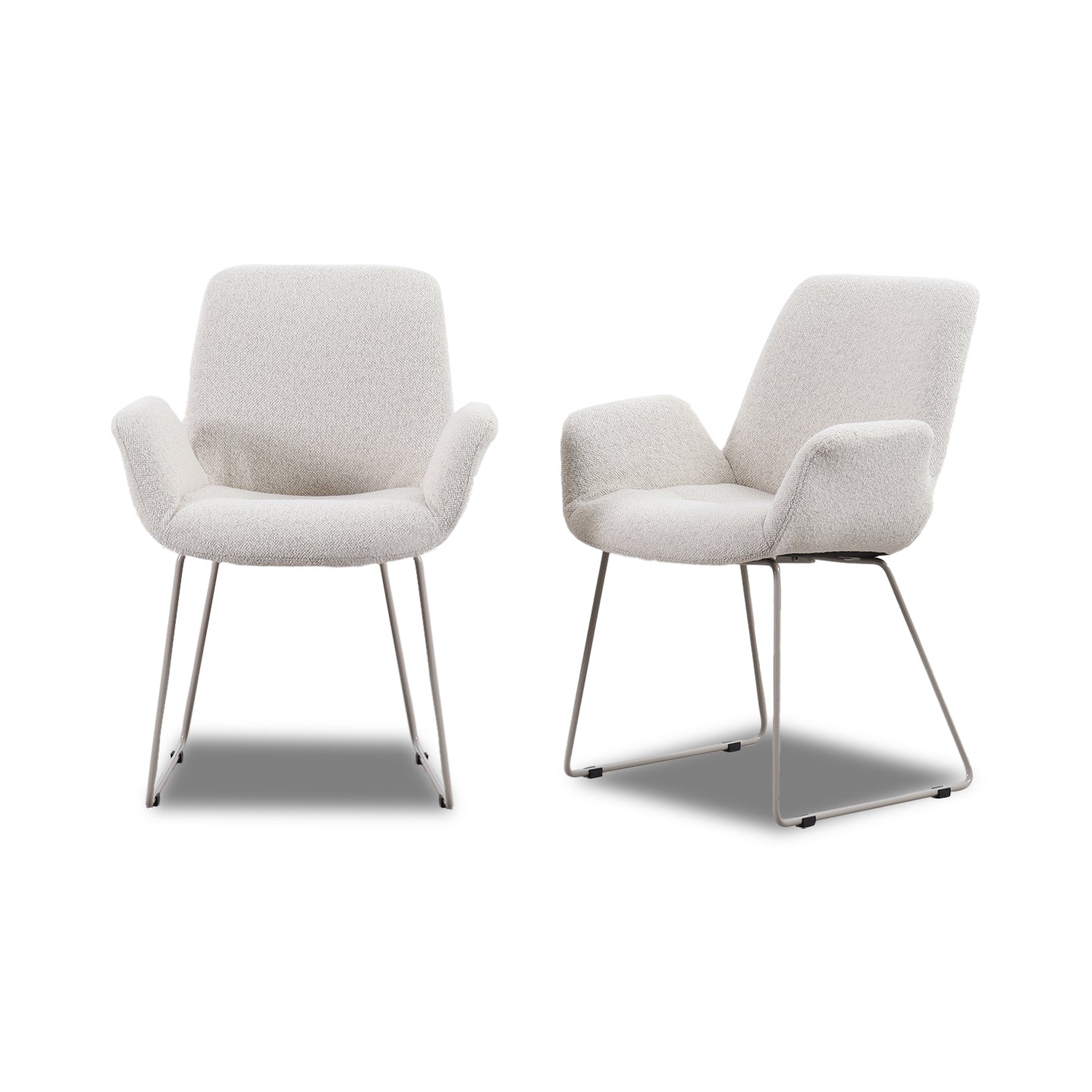 2er Set Stuhl mit Armlehnen LISA in Stoff Manhattan - Sitzdesign