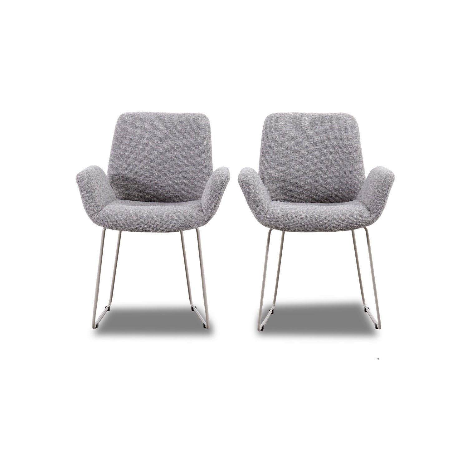 2er Set Stuhl mit Armlehnen LISA in Stoff Manhattan - Sitzdesign