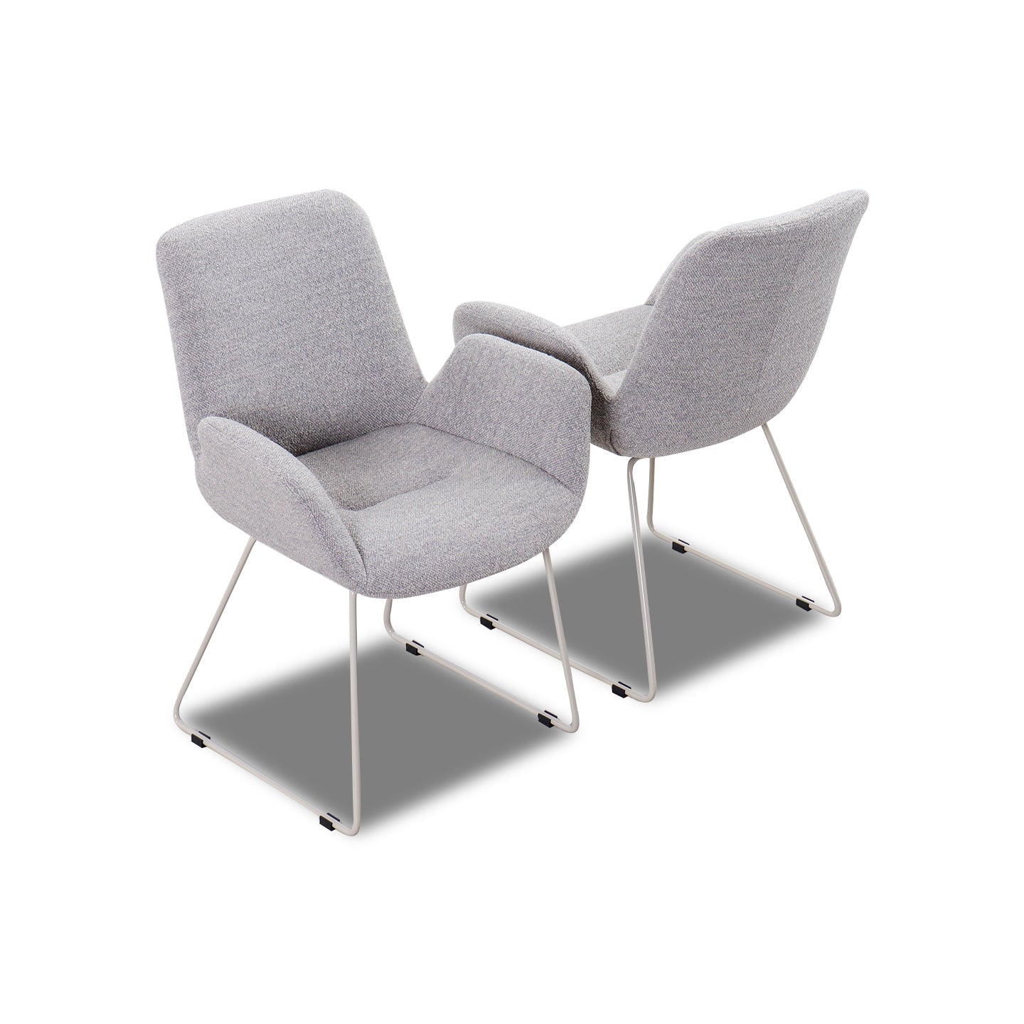 2er Set Stuhl mit Armlehnen LISA in Stoff Manhattan - Sitzdesign