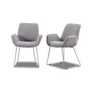 2er Set Stuhl mit Armlehnen LISA in Stoff Manhattan - Sitzdesign