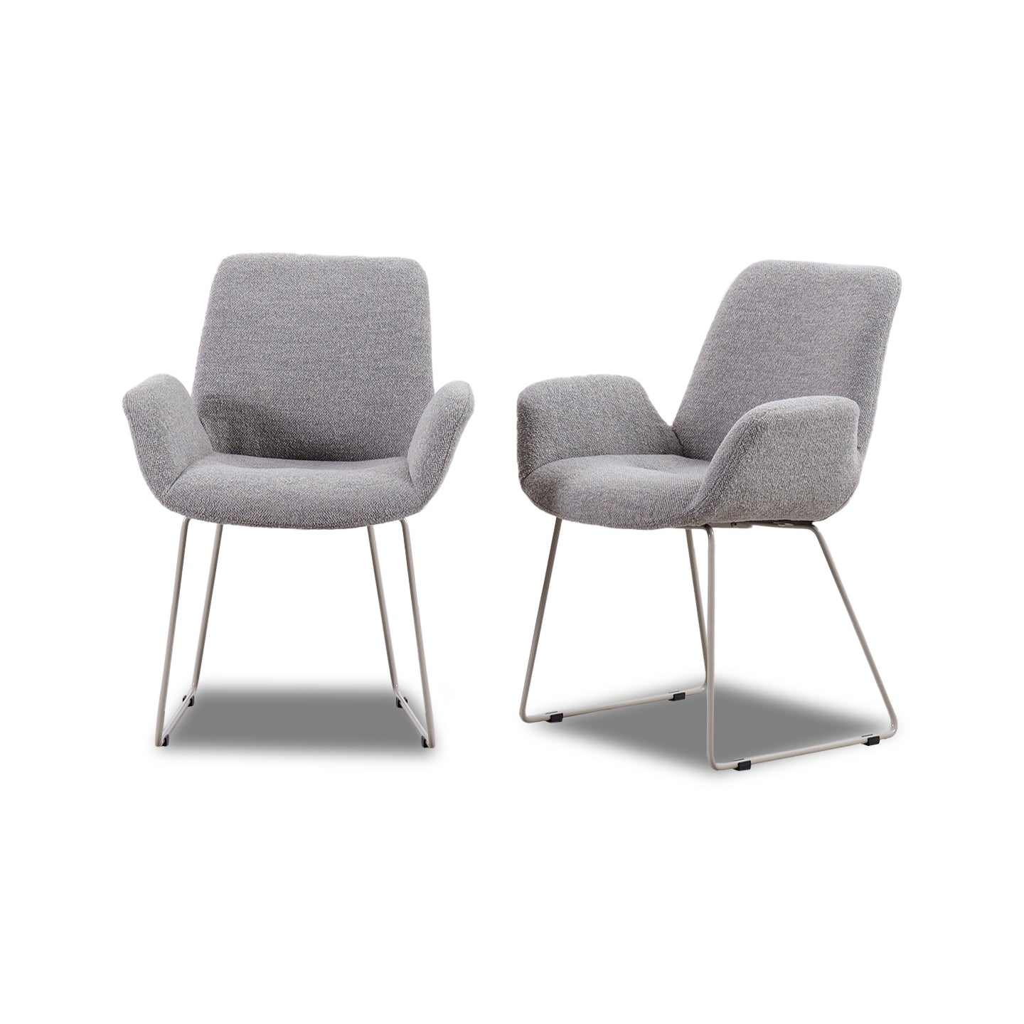 2er Set Stuhl mit Armlehnen LISA in Stoff Manhattan - Sitzdesign