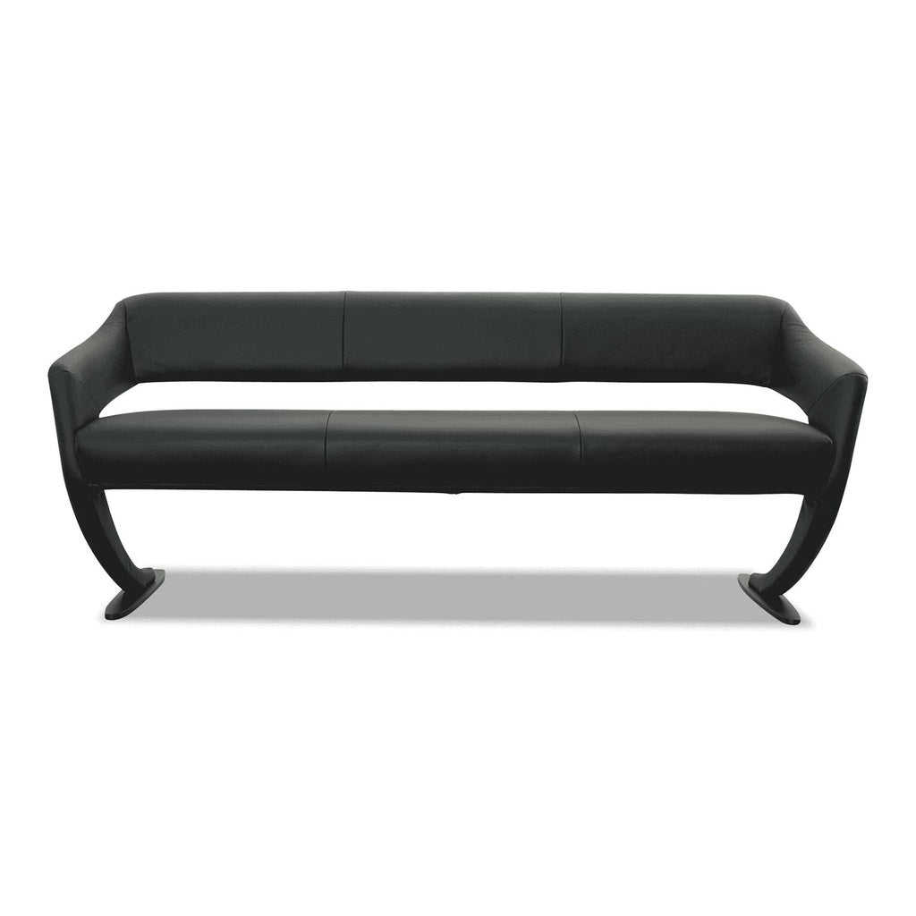 4267 Essbank 1F KINGSMAN in Leder Bronco nero - Sitzbank