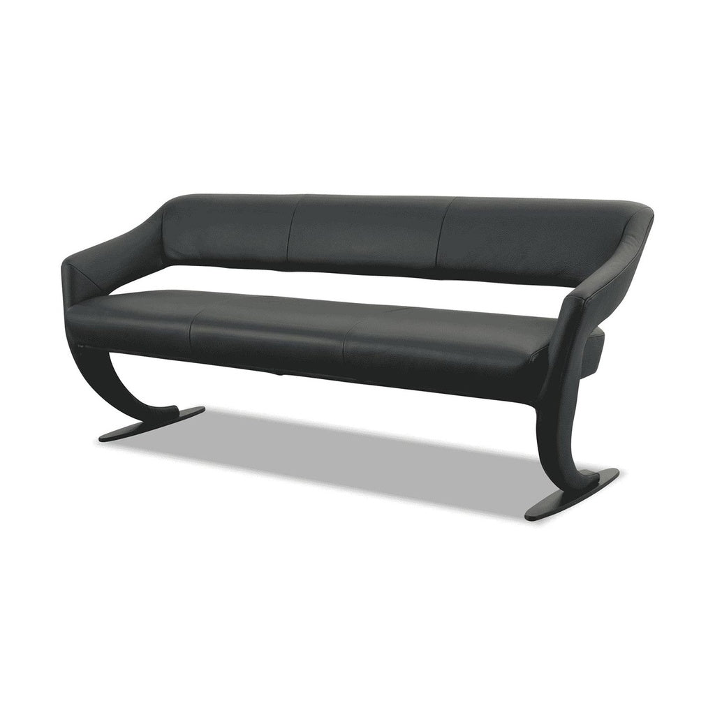 4267 Essbank 1F KINGSMAN in Leder Bronco nero - Sitzbank