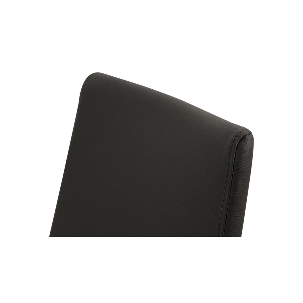 4er Set Stühle FILE in Leder braun - Stuhl Leder