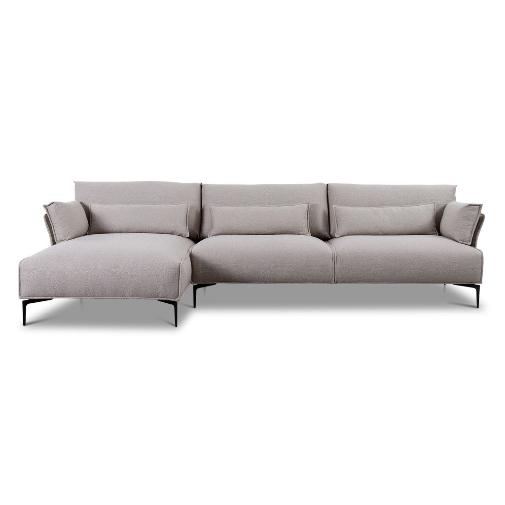 Ecksofa FEUILLE in Stoff Santos - vorstehend links - Ecksofa Stoff