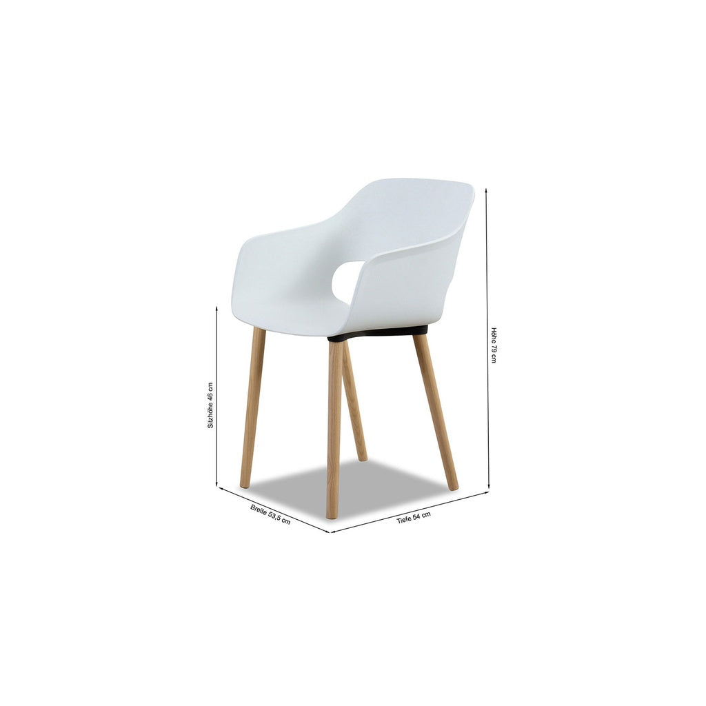 Armlehnenstuhl 2755 Babila in weiss - Stuhl Kunststoff