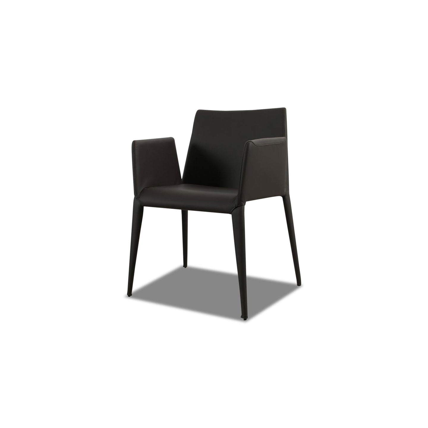 Armstuhl FILE in Leder braun - Stuhl Leder