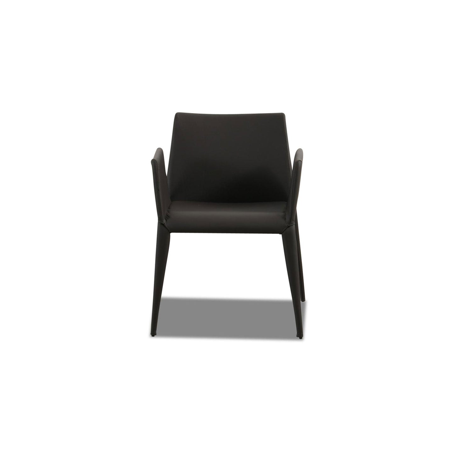 Armstuhl FILE in Leder braun - Stuhl Leder