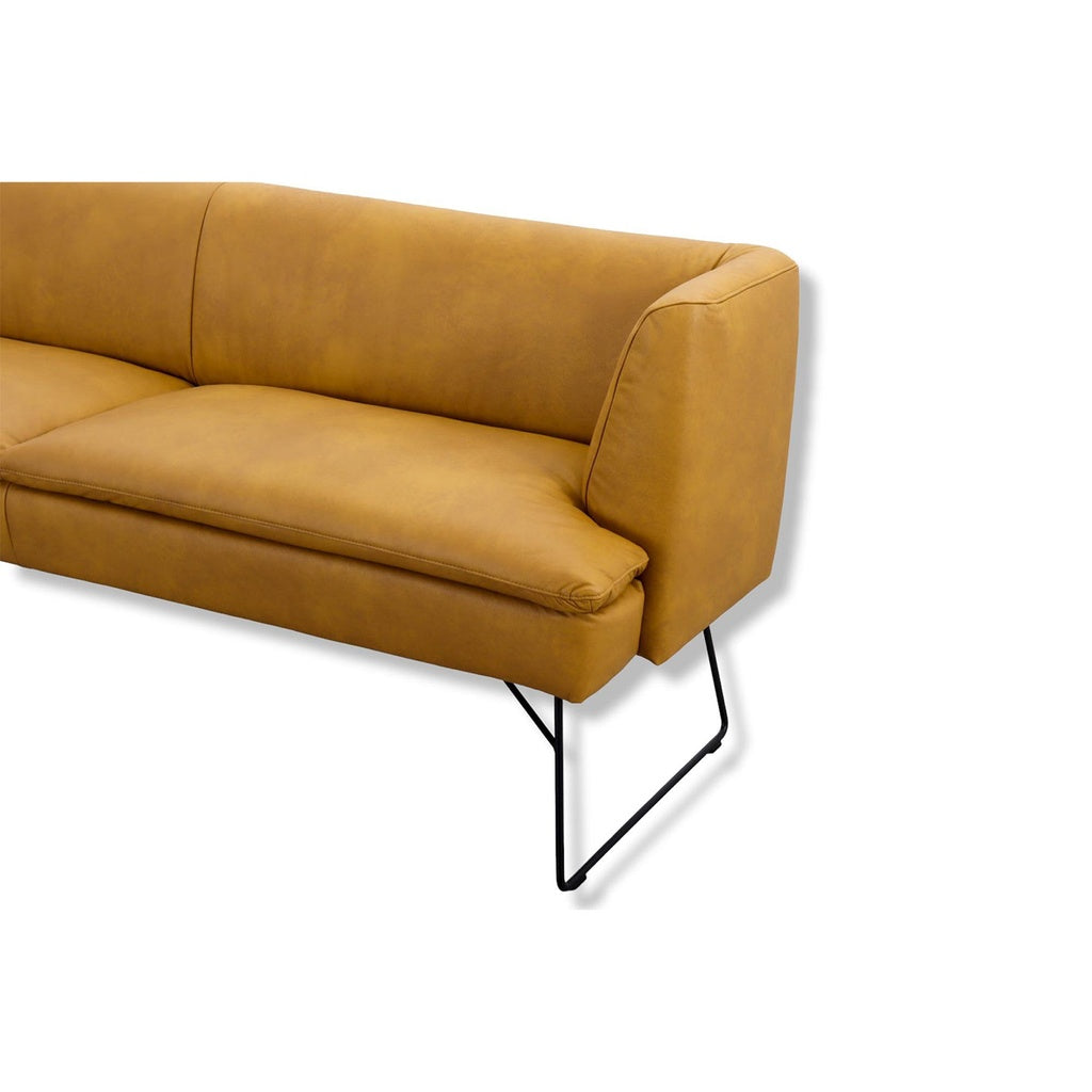 Bank B190 LINEA 11735 in Leder Z69 kurkuma - Sitzbank