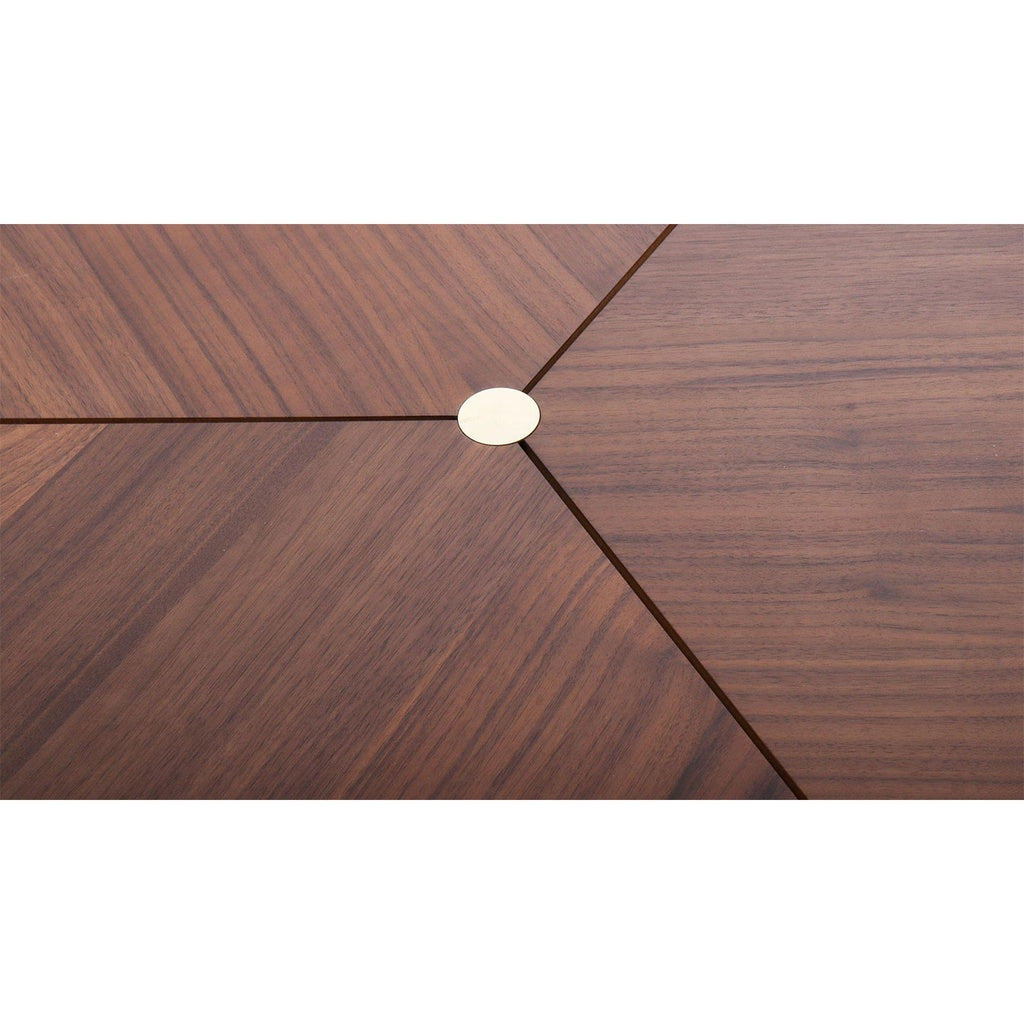 Couchtisch Focus aus Nussbaumfurnier Ø 95cm - Sitzdesign