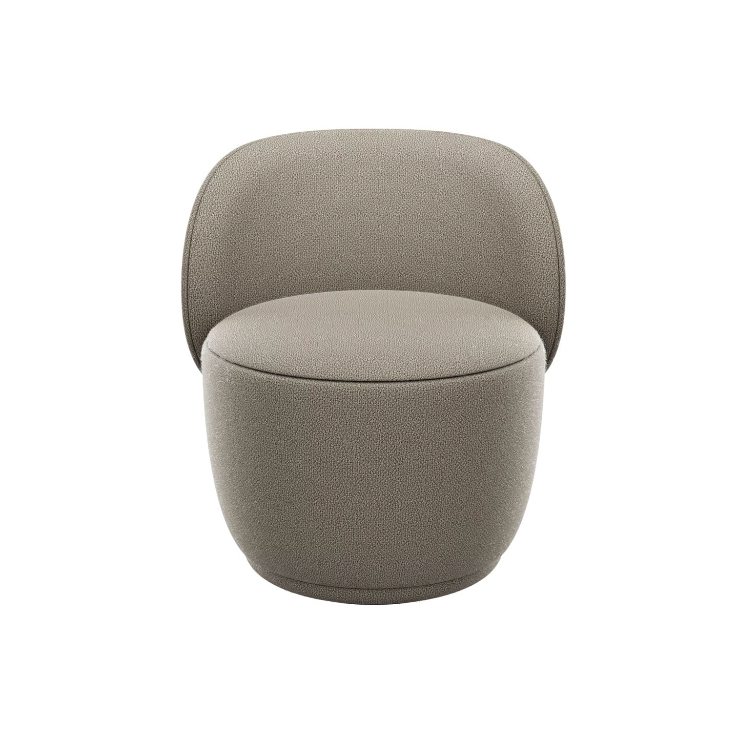 Drehsessel KUON in Stoff Boucla - shitake - Sessel Stoff