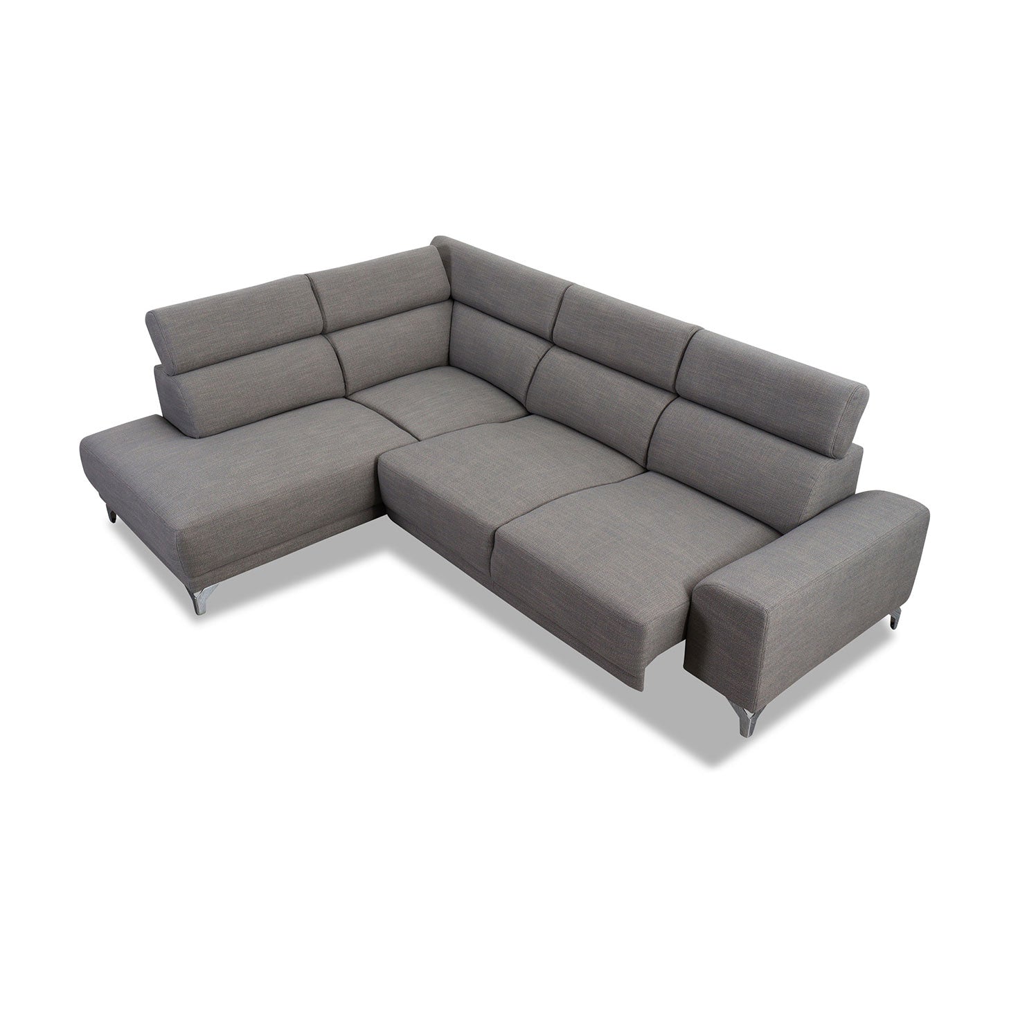 Eckgarnitur MATINO in Stoff Picasso in anthrazit - Ecksofa Stoff