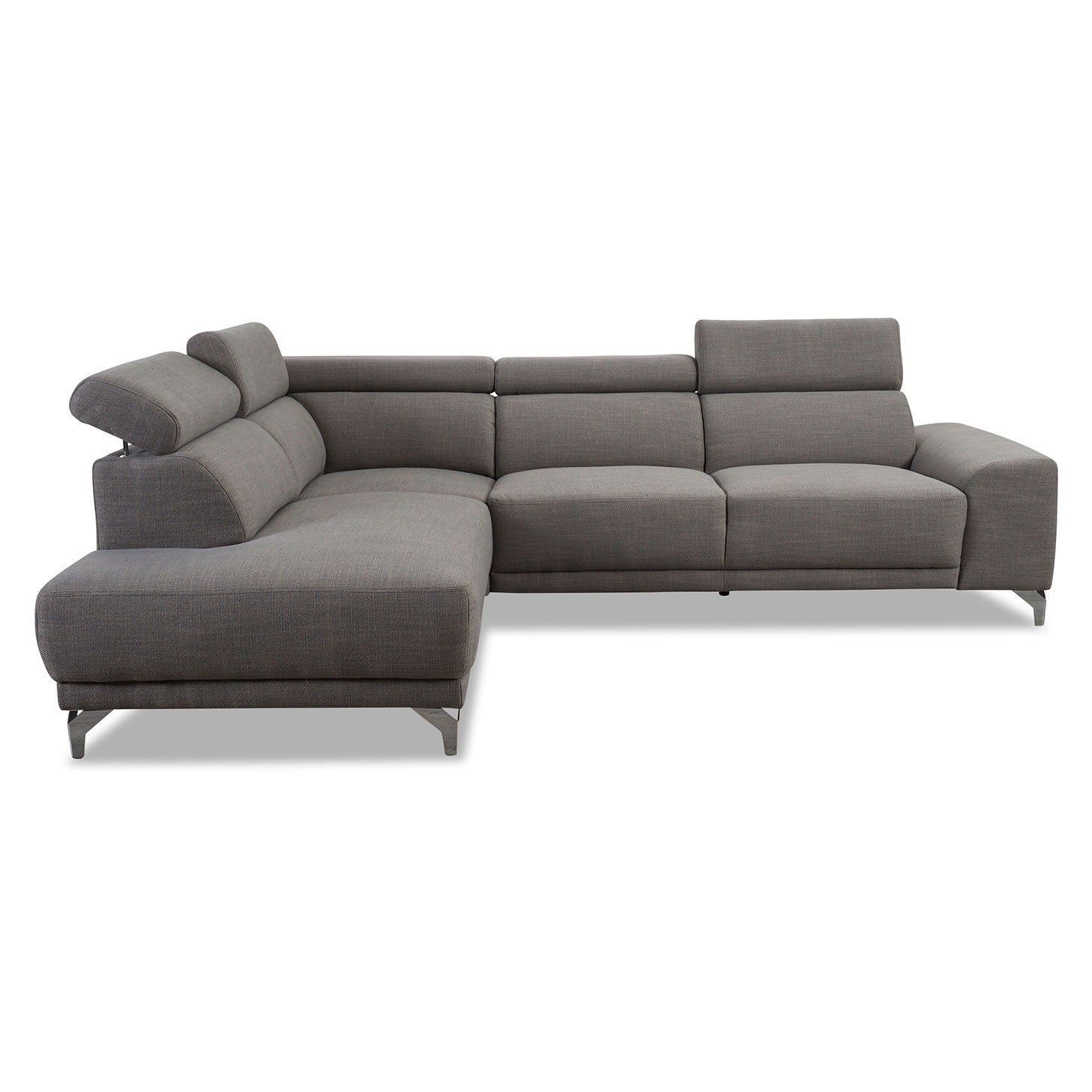 Eckgarnitur MATINO in Stoff Picasso in anthrazit - Ecksofa Stoff