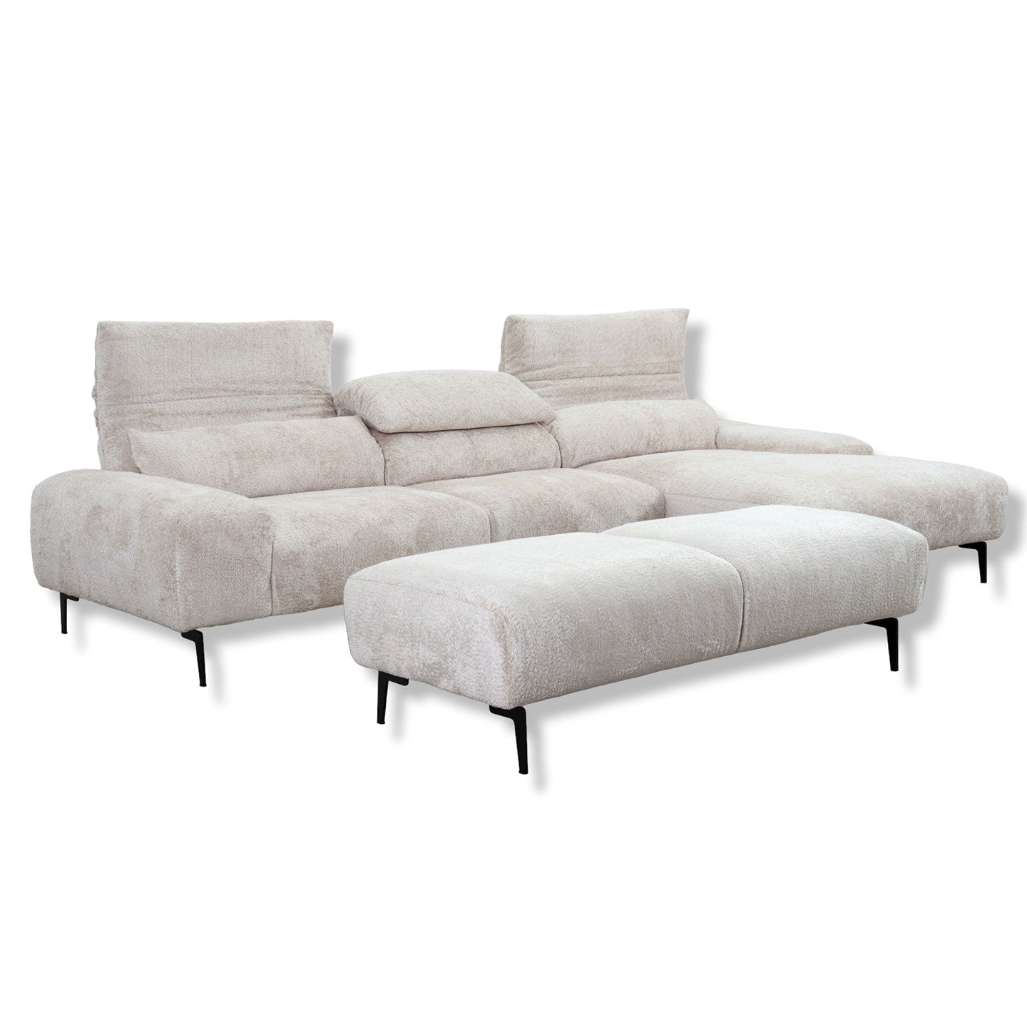 Ecksofa Esmara in Stoff 15.703 natura - Ecksofa Stoff