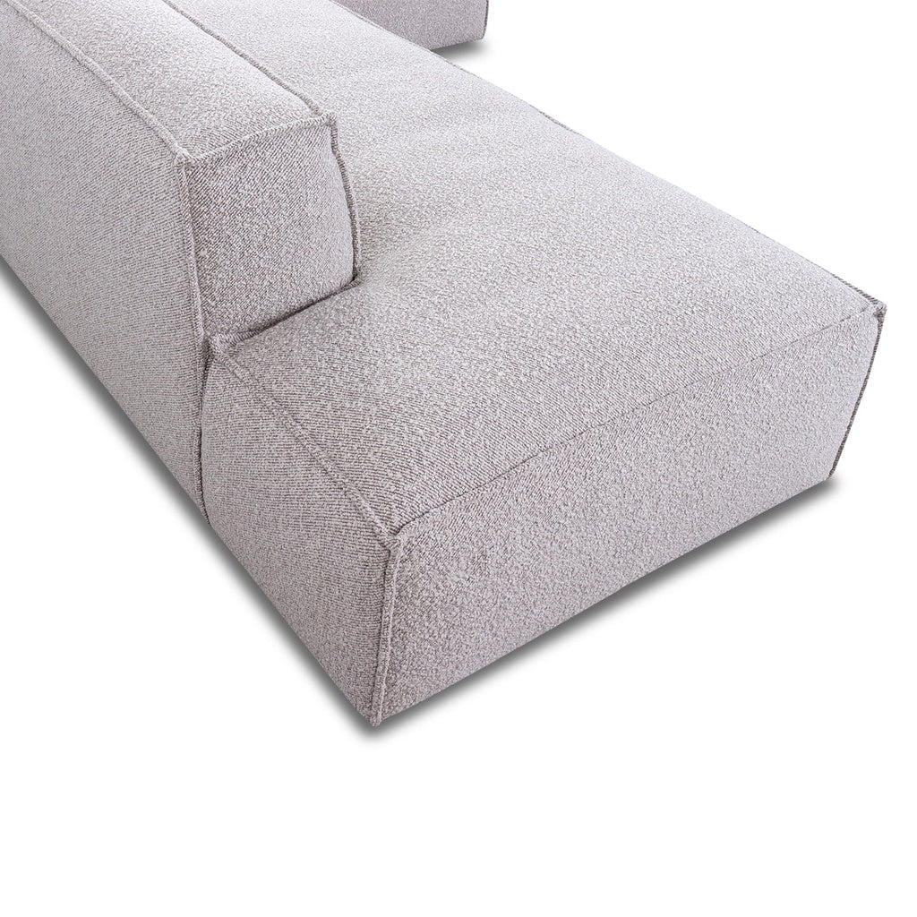 Ecksofa Softee in Bouclestoff in Hermes - Ecksofa Stoff