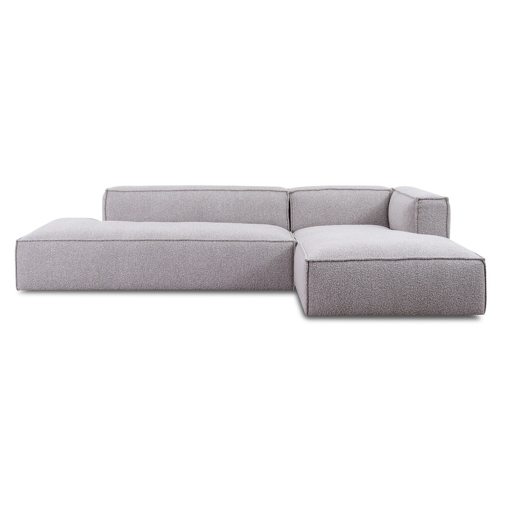 Ecksofa Softee in Bouclestoff in Hermes - Ecksofa Stoff