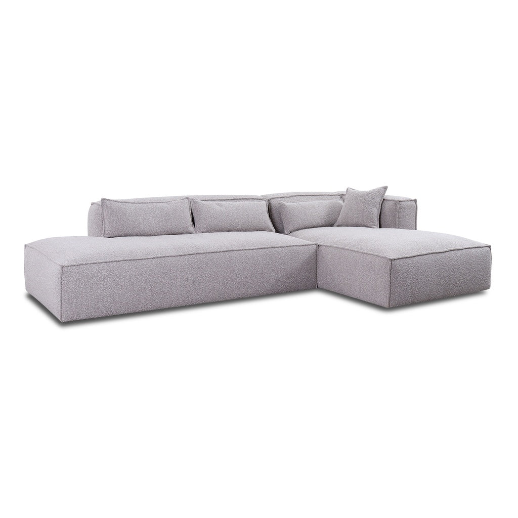 Ecksofa Softee in Bouclestoff in Hermes - Ecksofa Stoff