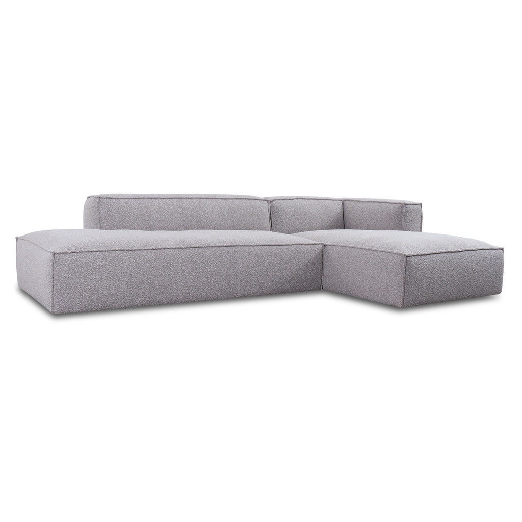 Ecksofa Softee in Bouclestoff in Hermes - Ecksofa Stoff