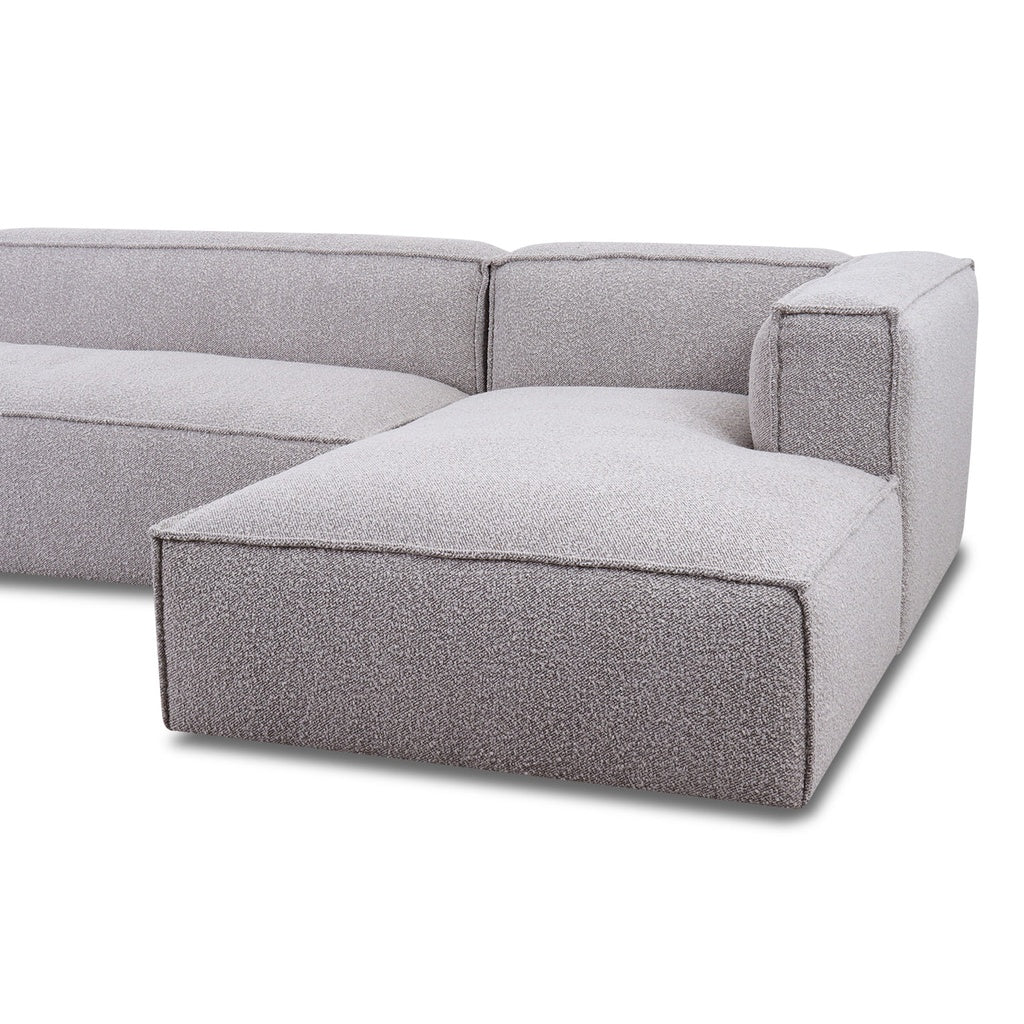 Ecksofa Softee in Bouclestoff in Hermes - Ecksofa Stoff
