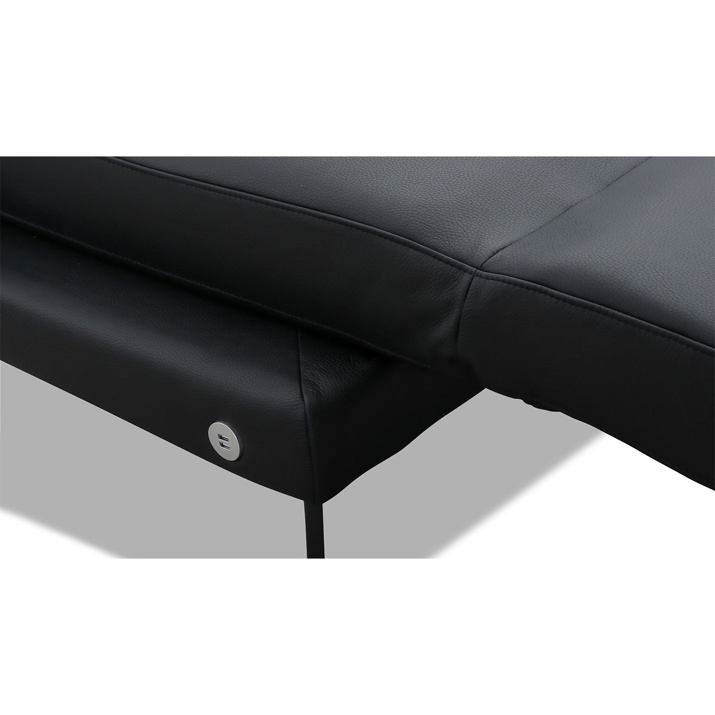 Ecksofa Twister in Leder Torero nero - Ecksofa Leder