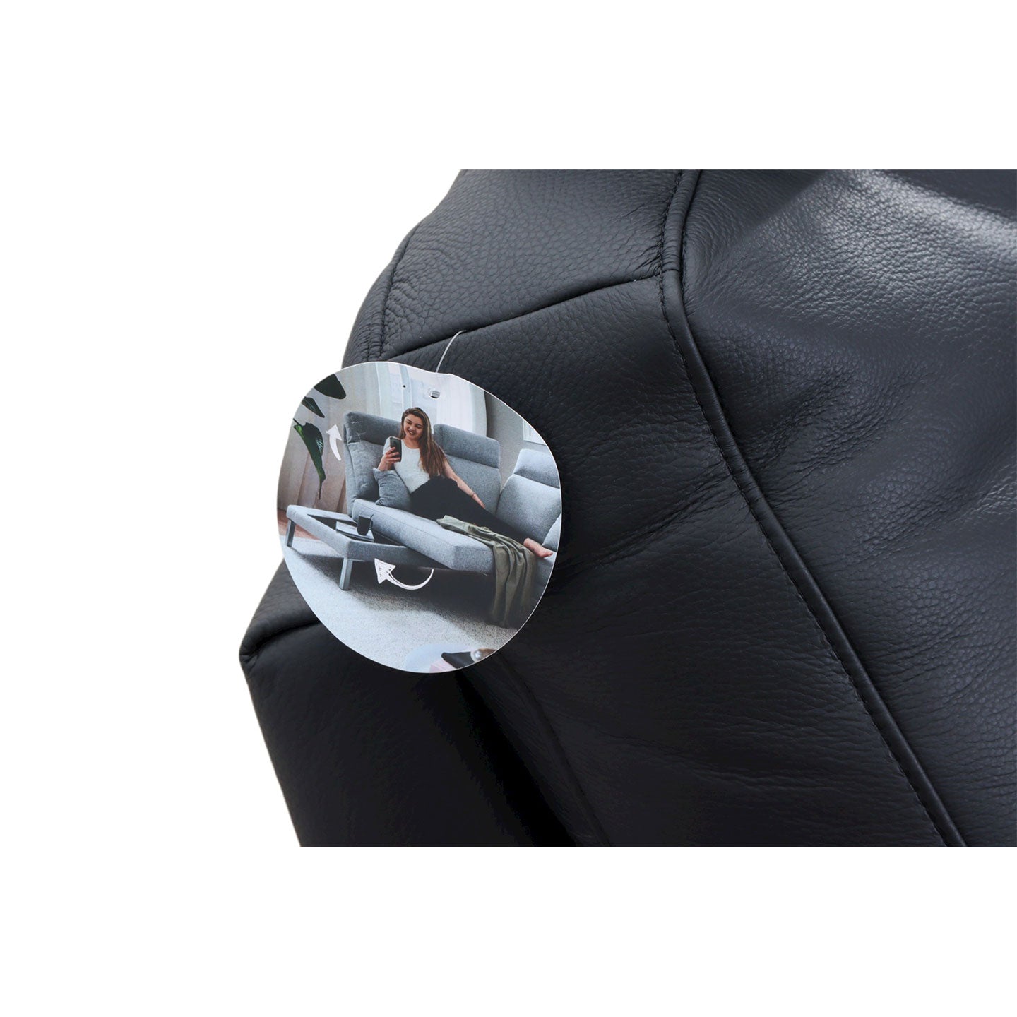 Ecksofa Twister in Leder Torero nero - Ecksofa Leder