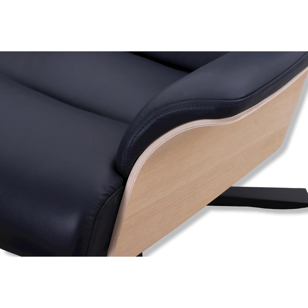 Fernsehsessel Air in Leder Sauvage dark blue - Relaxsessel Leder