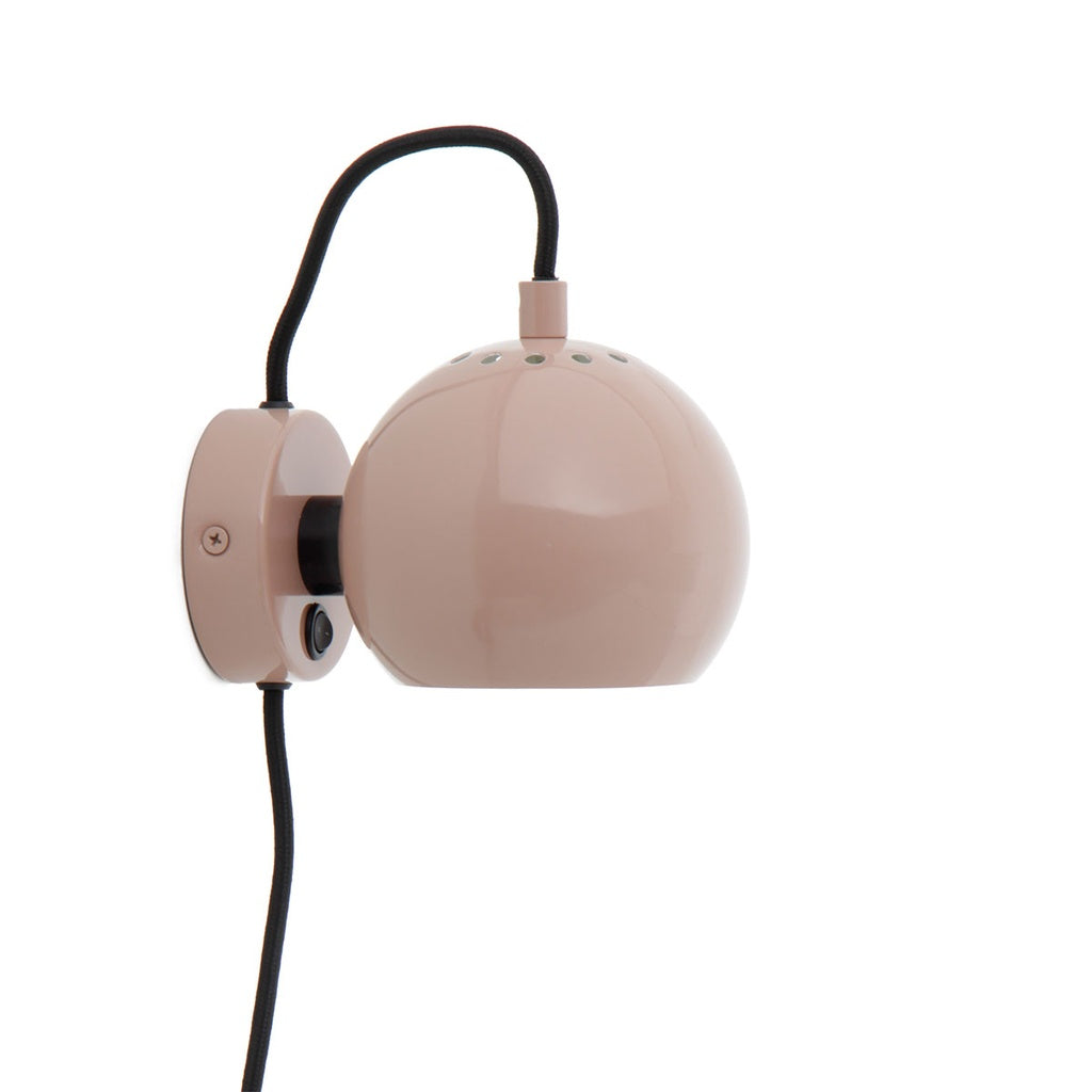 Wandlampe BALL Ø 12cm - nude glänzend