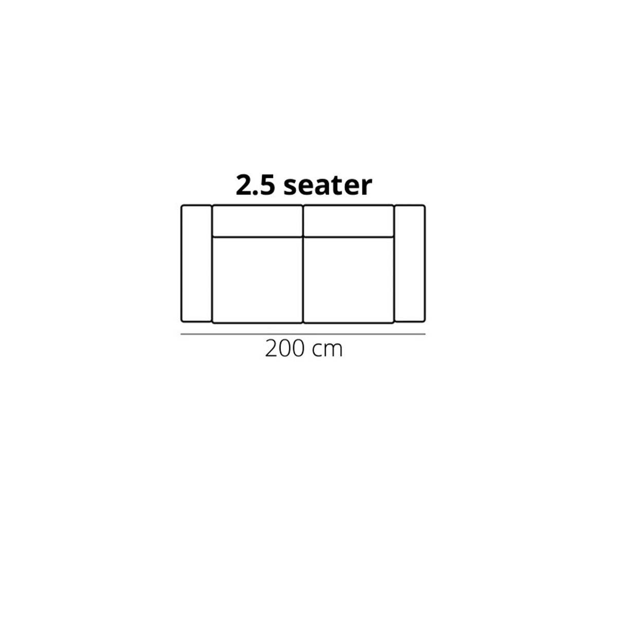 Het Anker Sofa Whisper in Leder Africa - Sofa 2.5 Sitzer - Breite 200cm - Sofa Leder