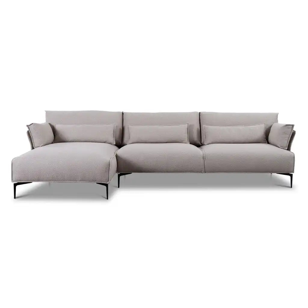 Ecksofa FEUILLE in Stoff Santos - vorstehend links - Ecksofa Stoff