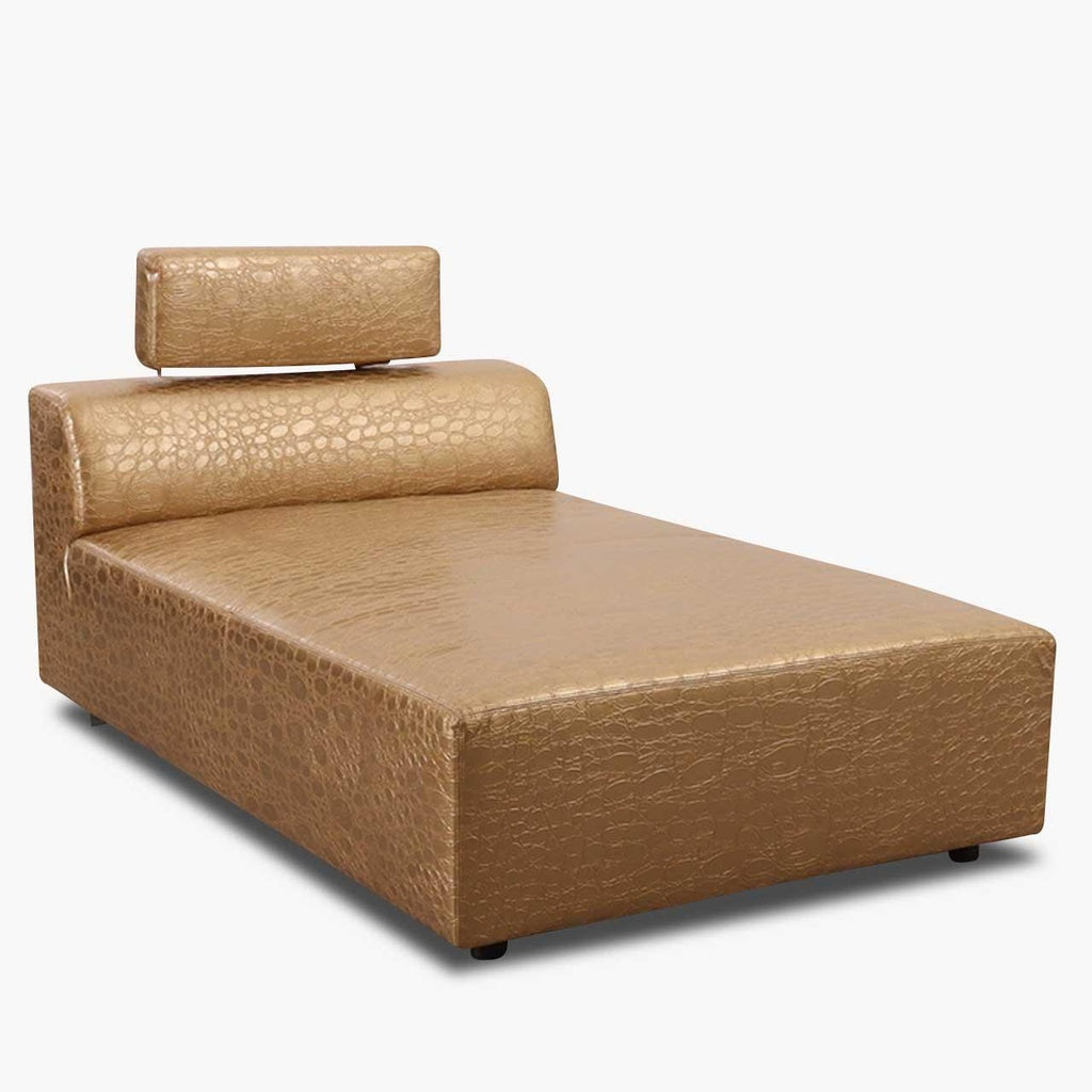 Liege in Kunstleder gold - Liege Leder