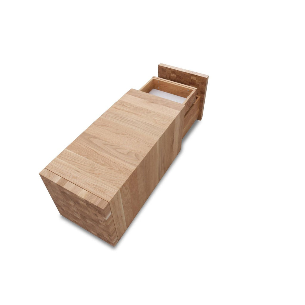 Massivholz Couchtisch Latica in Eiche natur - Couchtisch