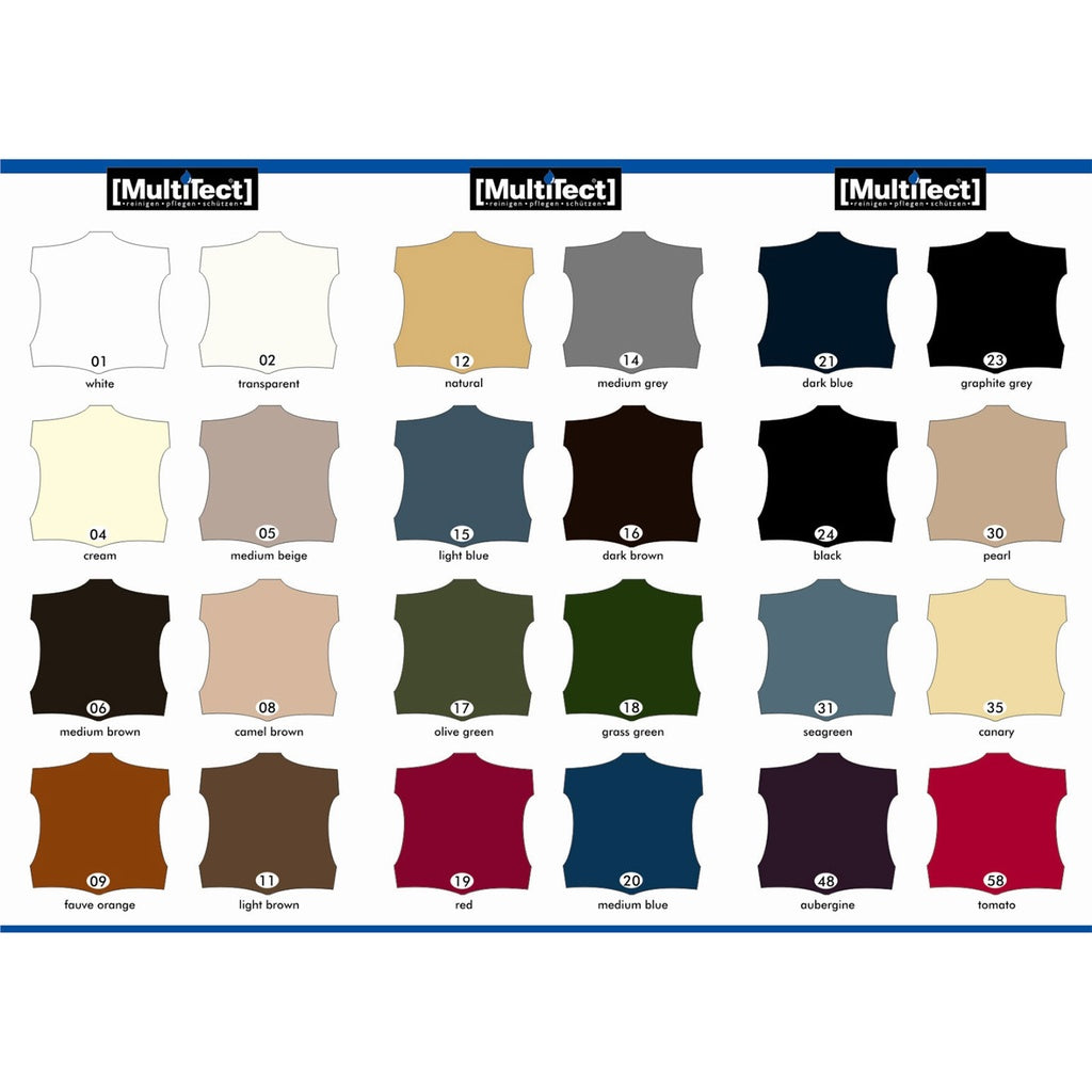 Lederpflege in verschiedenen Farben - Zubehör