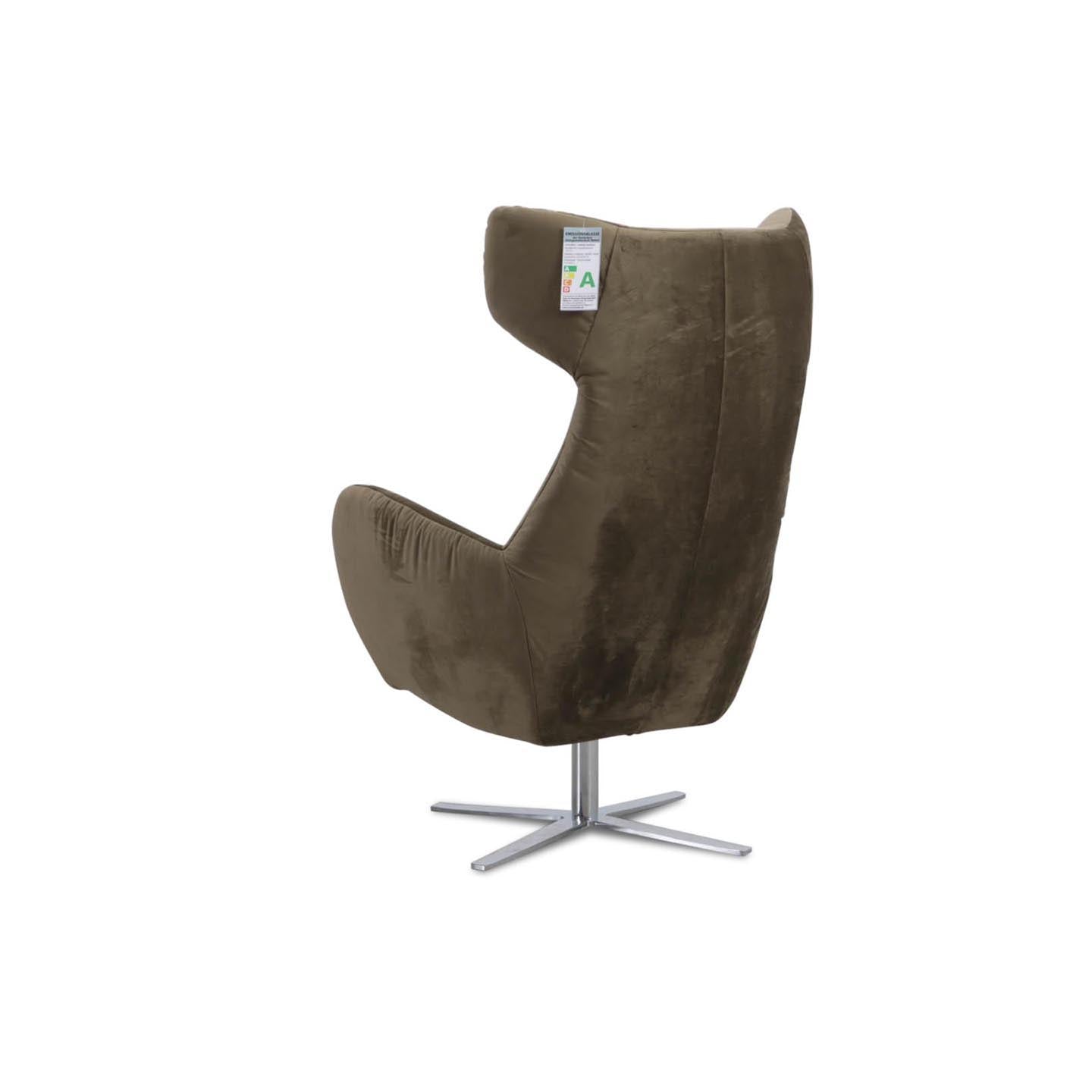 Ohrensessel COOPER in Stoff Velvet olive - Sessel Stoff