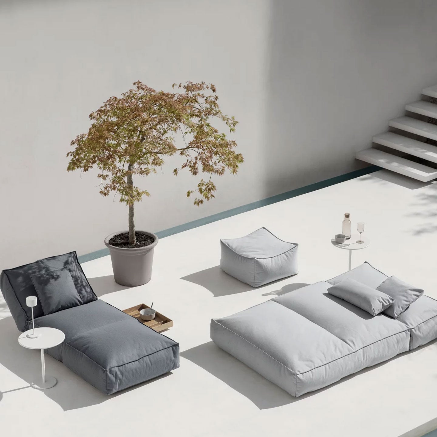 Outdoor Bett STAY in Kunstfaser - Bett