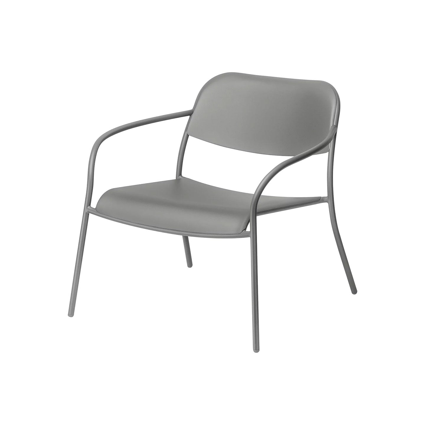 Outdoor Stuhl YUA in Stahl - granite grey / Loungsessel mit Armlehnen - Stuhl Stahl