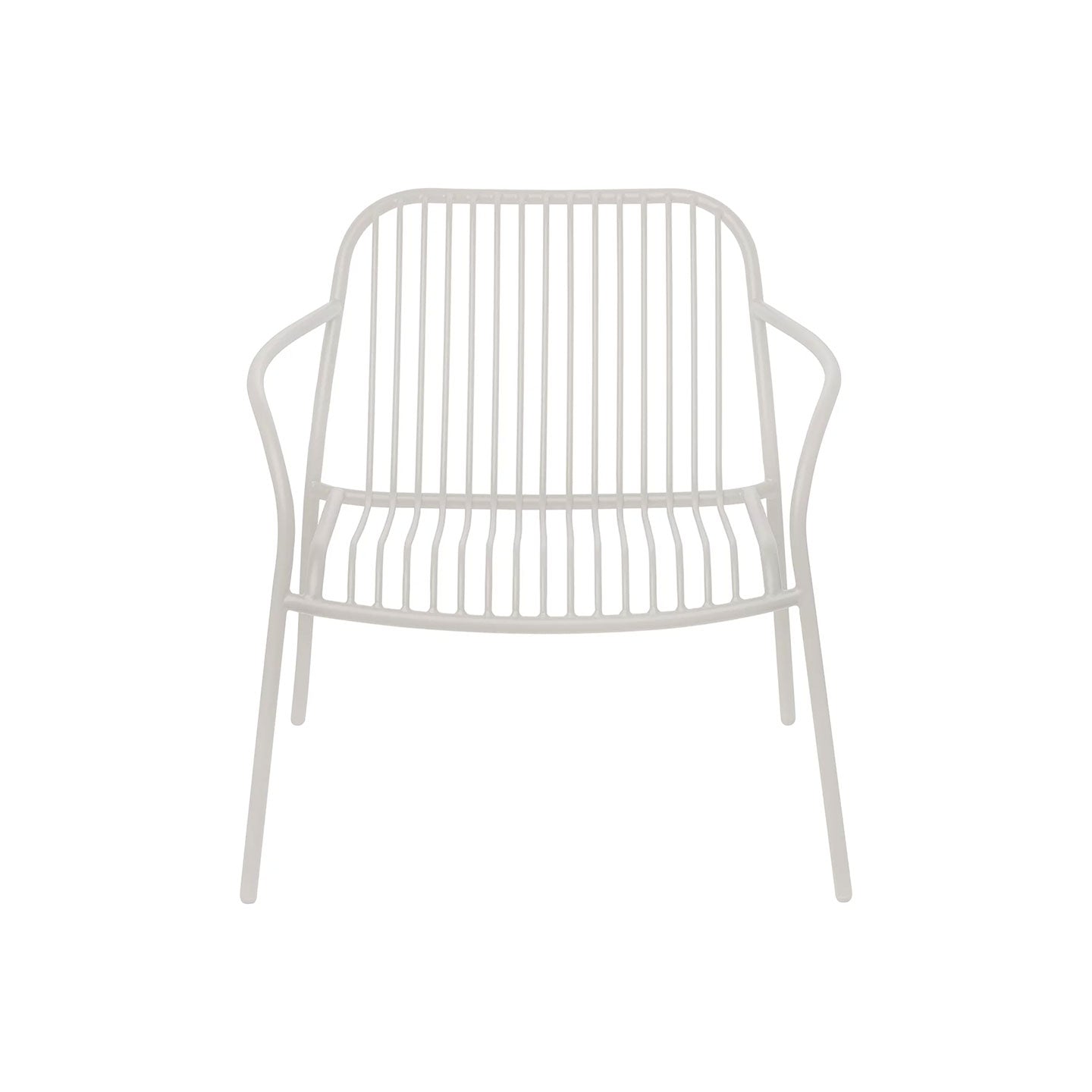 Outdoor Stuhl YUA WIRE in Stahl - silk grey / Loungesessel mit Armlehnen - Stuhl Stahl