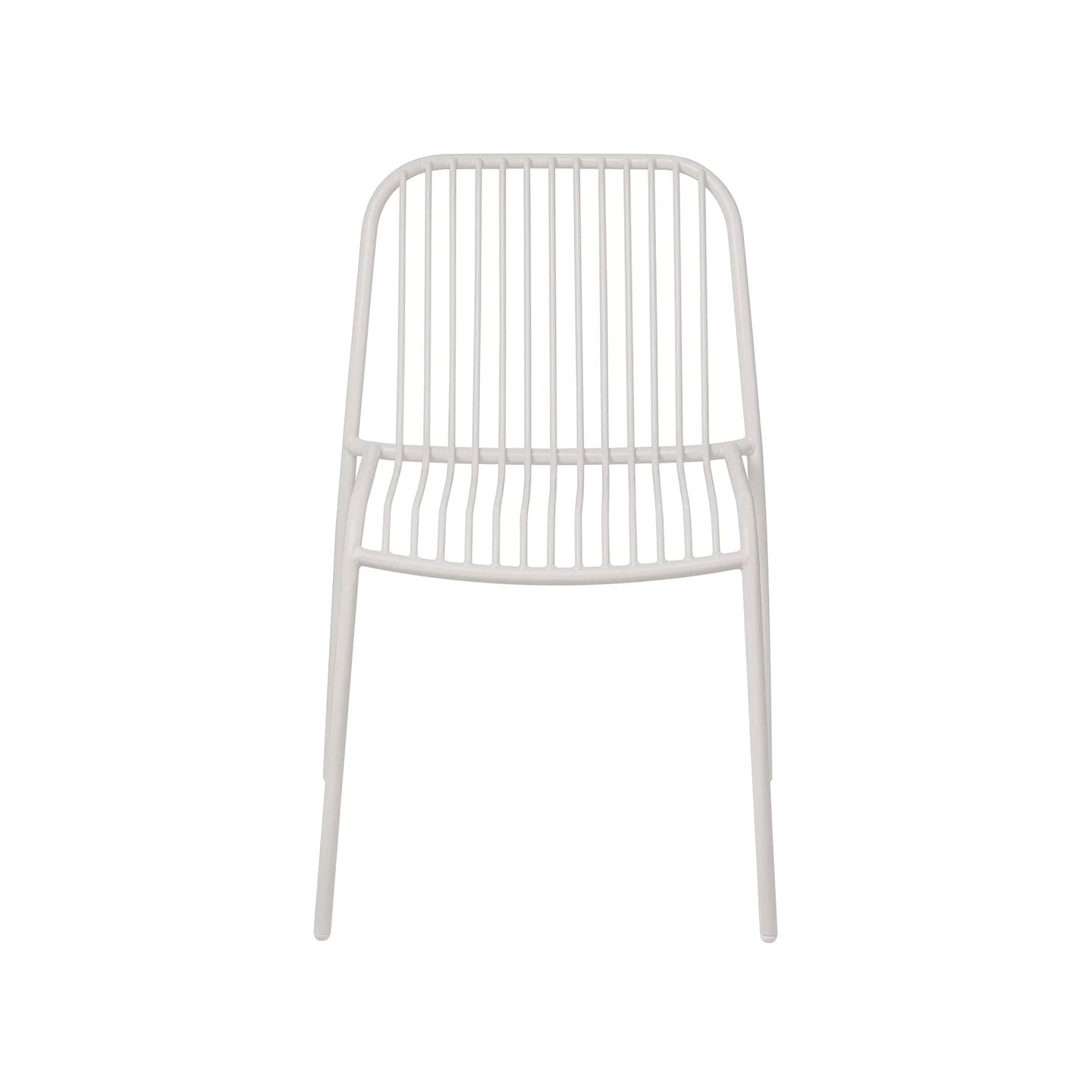 Outdoor Stuhl YUA WIRE in Stahl - silk grey / Stuhl ohne Armlehnen - Stuhl Stahl