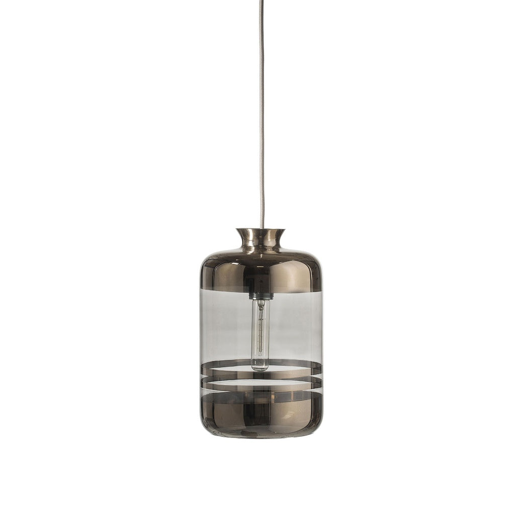 Pendellampe PILLAR Stripe Glas - platinum - Pendelleuchten