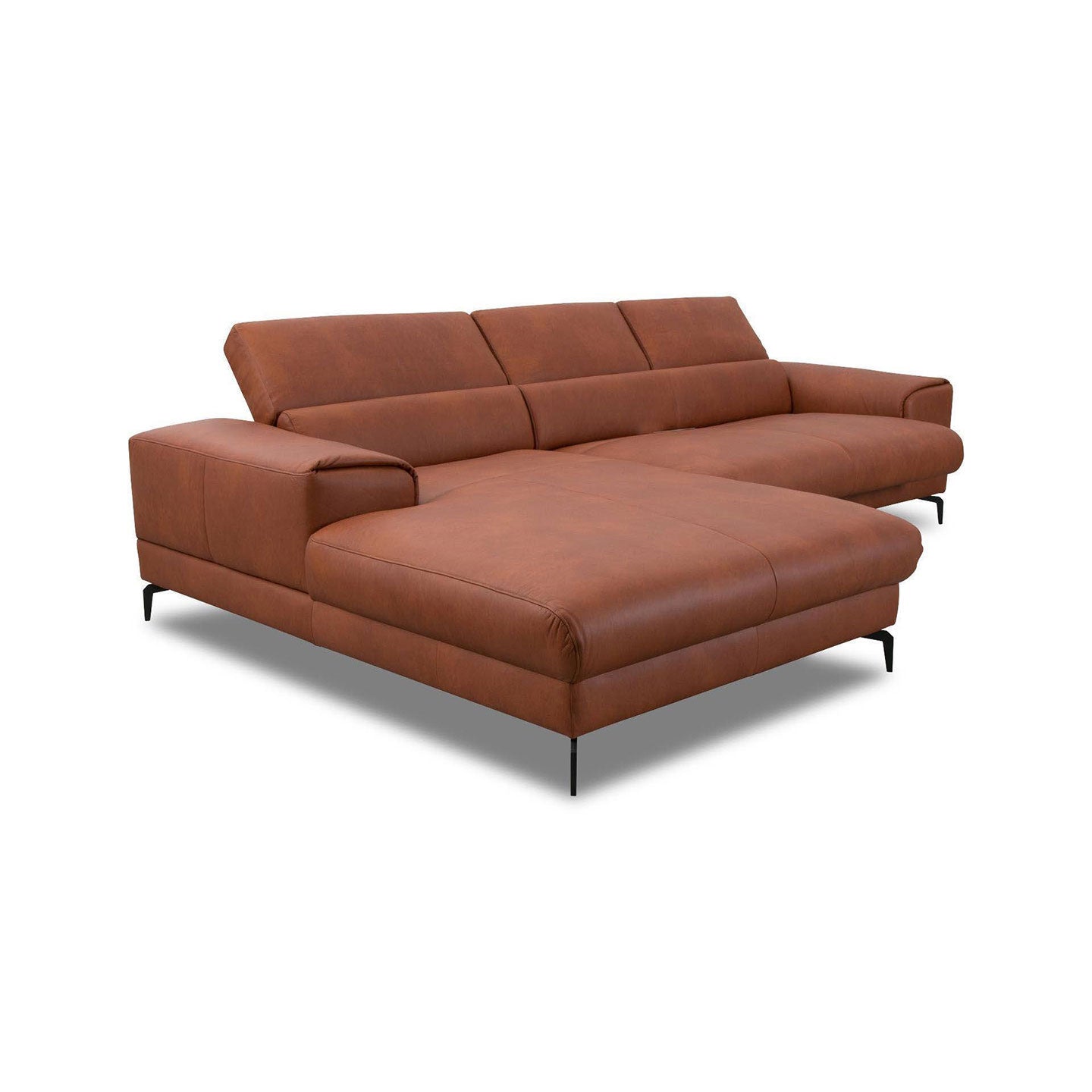 Piedroo 21106 in Leder Z69 kurkuma vorstehend links - Ecksofa Leder