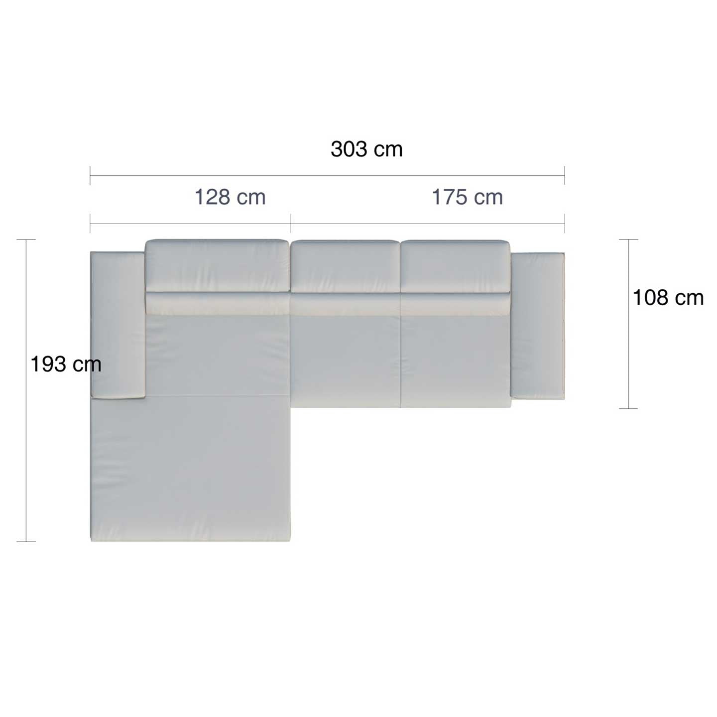 Piedroo 21106 in Leder Z69 cognac vorstehend links - Ecksofa Leder