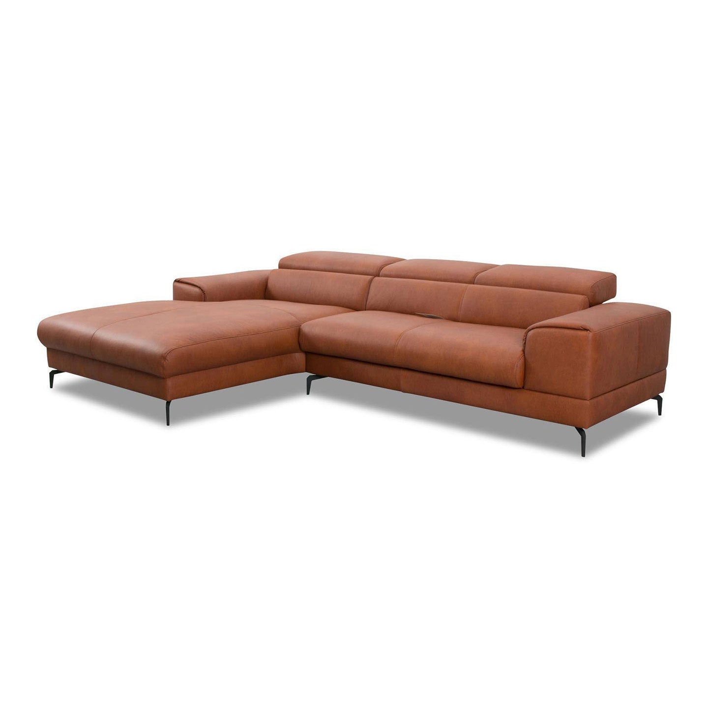Piedroo 21106 in Leder Z69 kurkuma vorstehend links - Ecksofa Leder