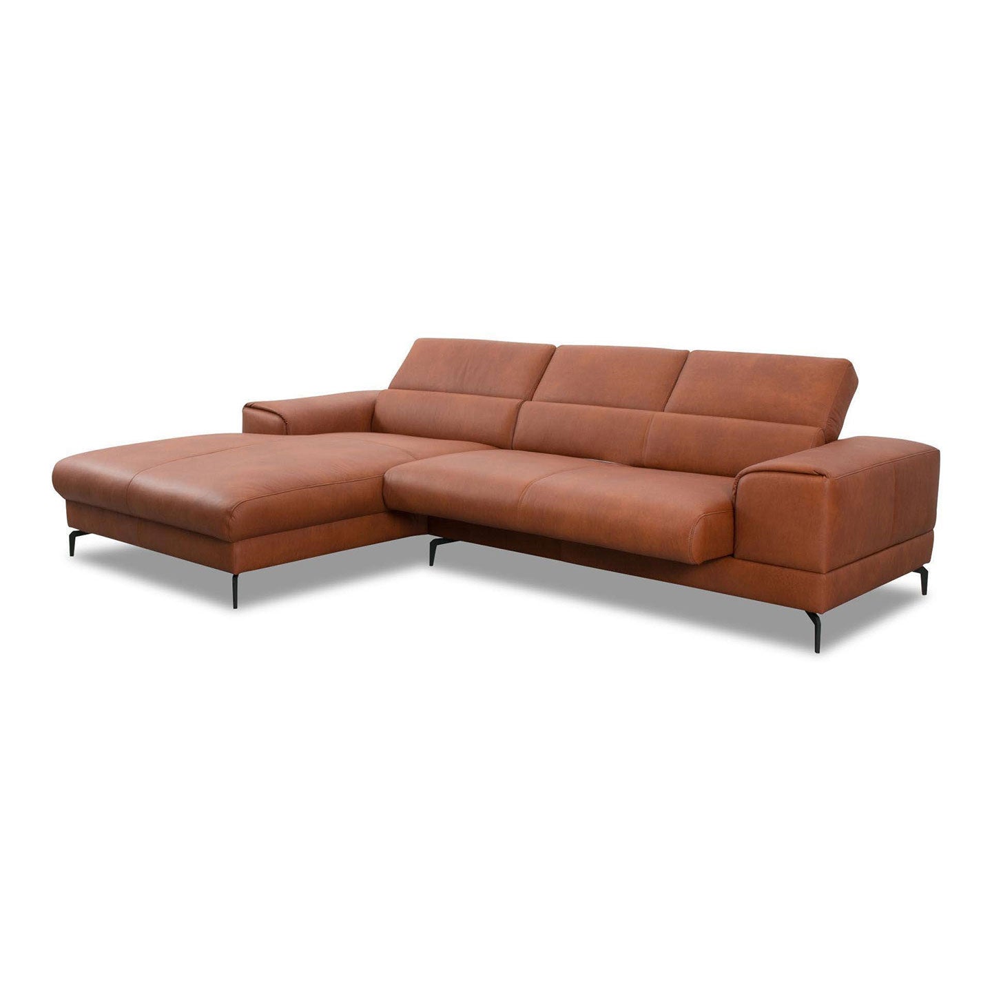 Piedroo 21106 in Leder Z69 kurkuma vorstehend links - Ecksofa Leder