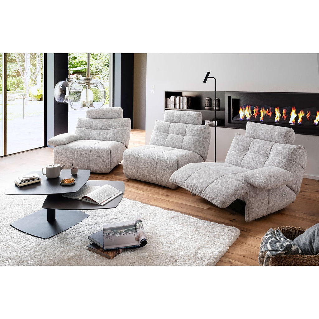 Polstergarnitur Belviano in Stoff Puente hellgrau - Sofa Stoff