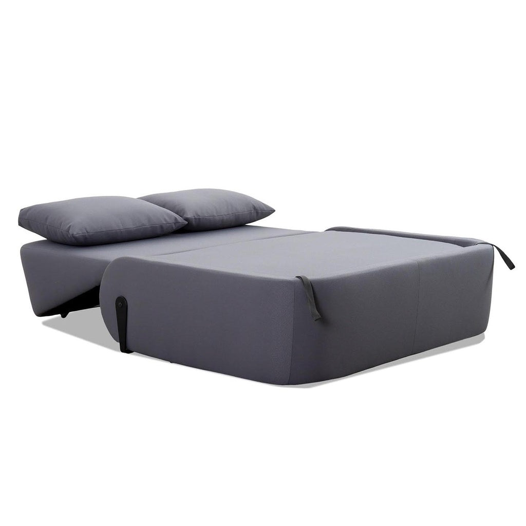 Schlafsofa Sleepo - 2-Sitzer Sofa grau - Sofa Stoff