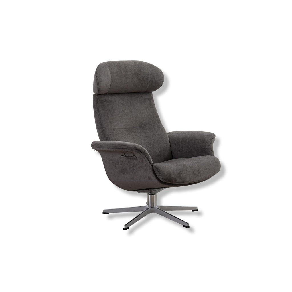 Sessel Time Out in Stoff Velvety mole - Relaxsessel Stoff