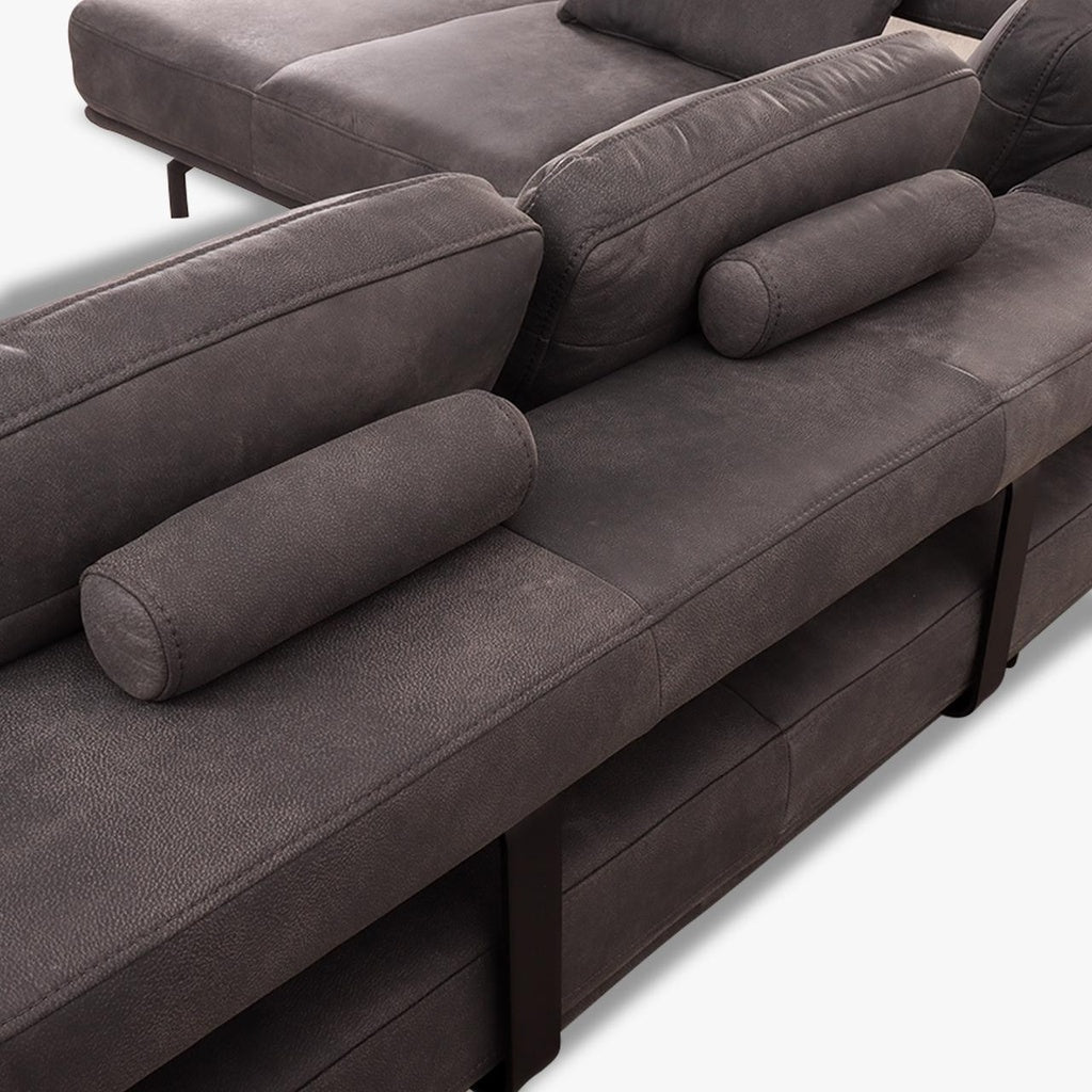 Sofa HP18072 Shine in Anilin Leder Aurelia graphit - Ecksofa Leder